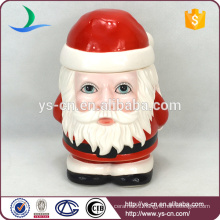 2015 Wholesale Ceramic Father Christmas Cookie & bread Storage